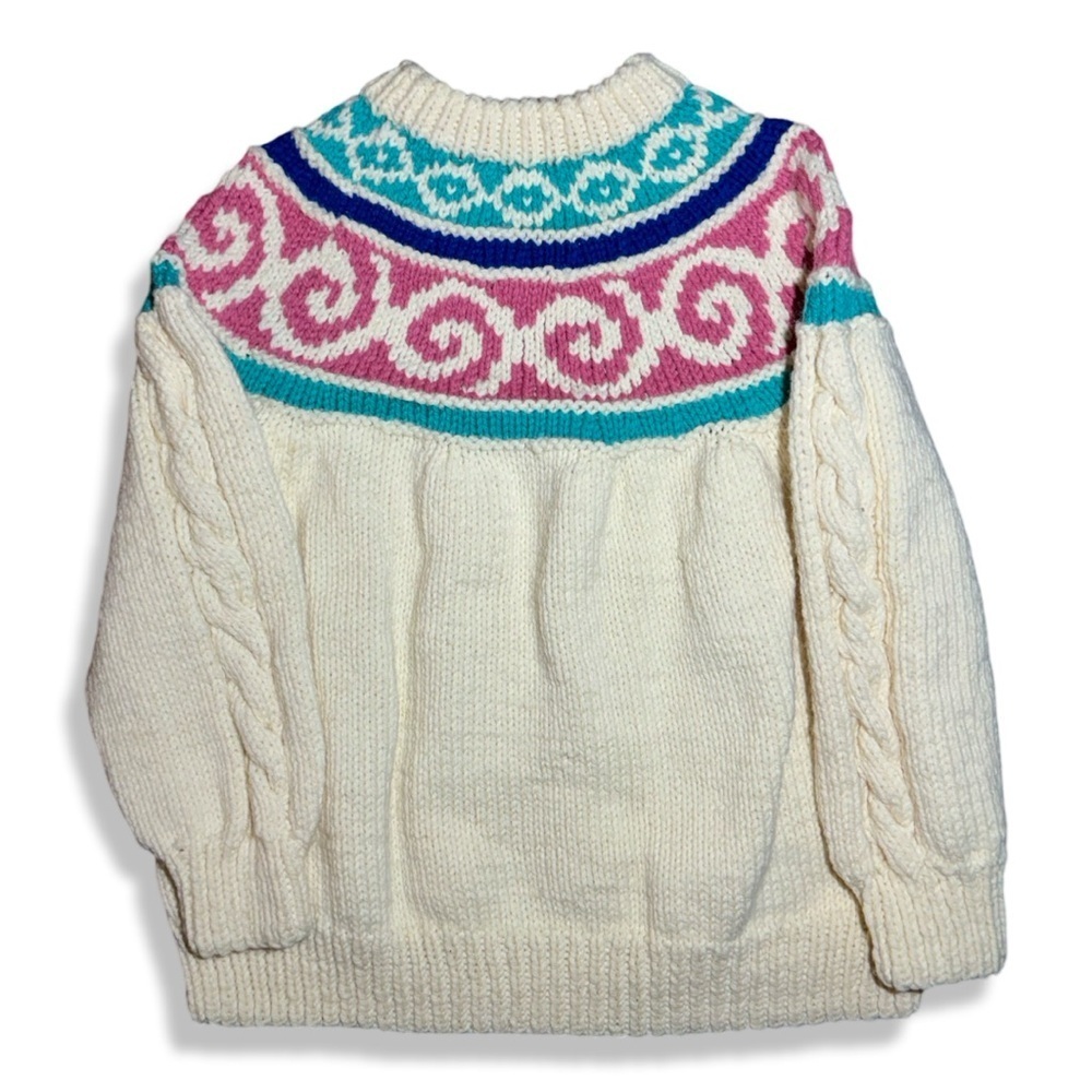 Vintage HandKnit Wool Granny Sweater - Picture 2 of 4